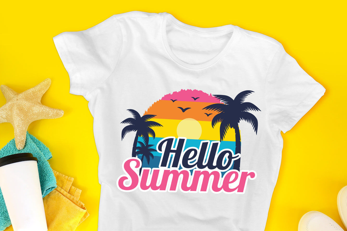 Hello Summer Sublimation Design