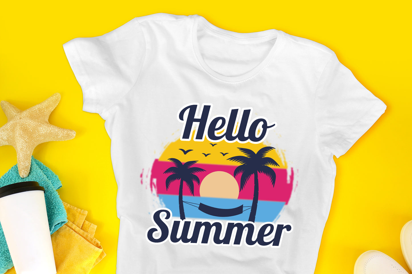 Hello Summer Sublimation Transfer Design