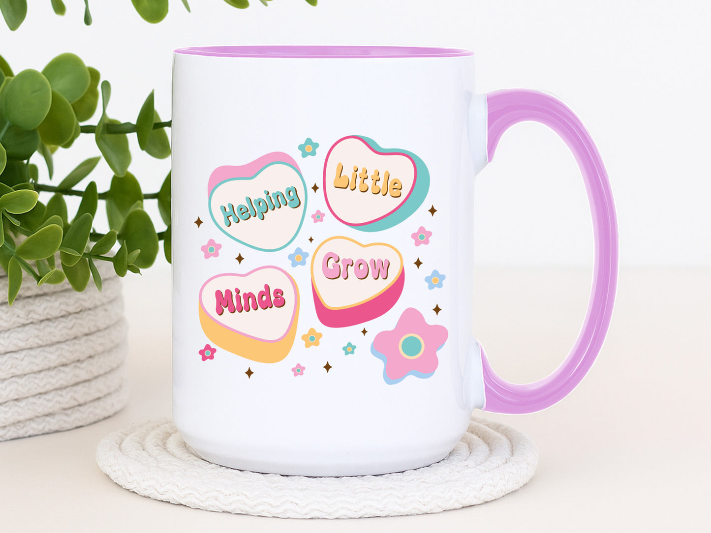 Helping Little Minds Grow, Groovy Teacher Sublimation PNG
