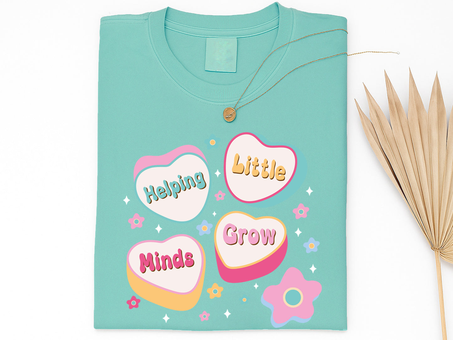 Helping Little Minds Grow, Groovy Teacher Sublimation PNG