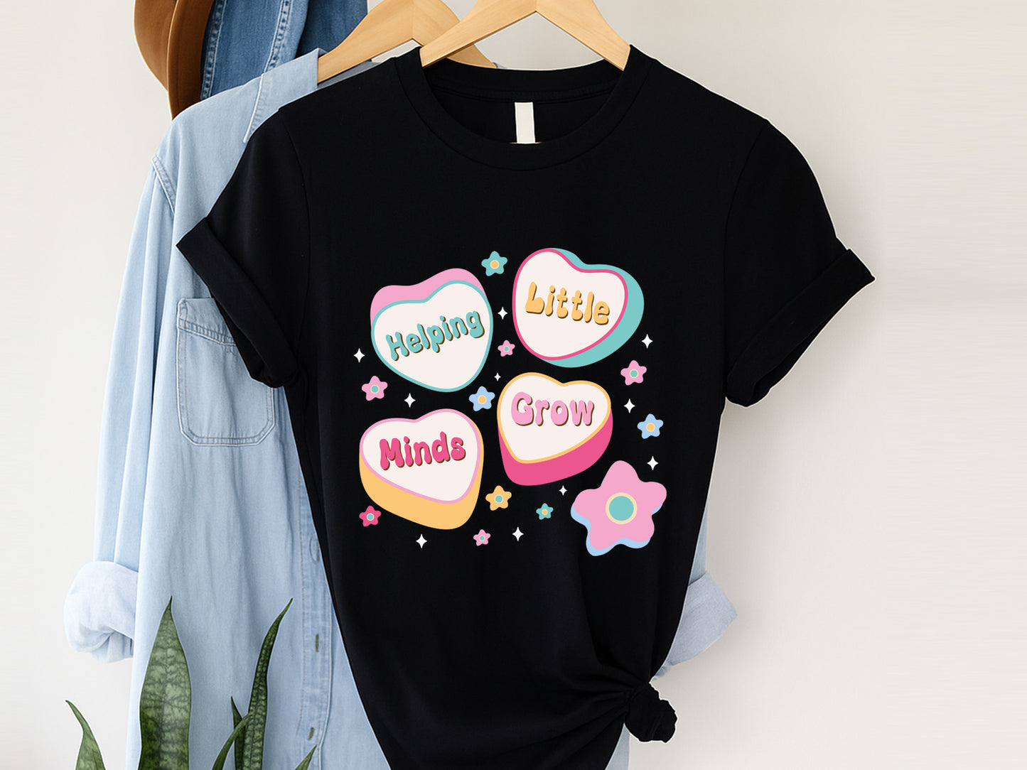 Helping Little Minds Grow, Groovy Teacher Sublimation PNG