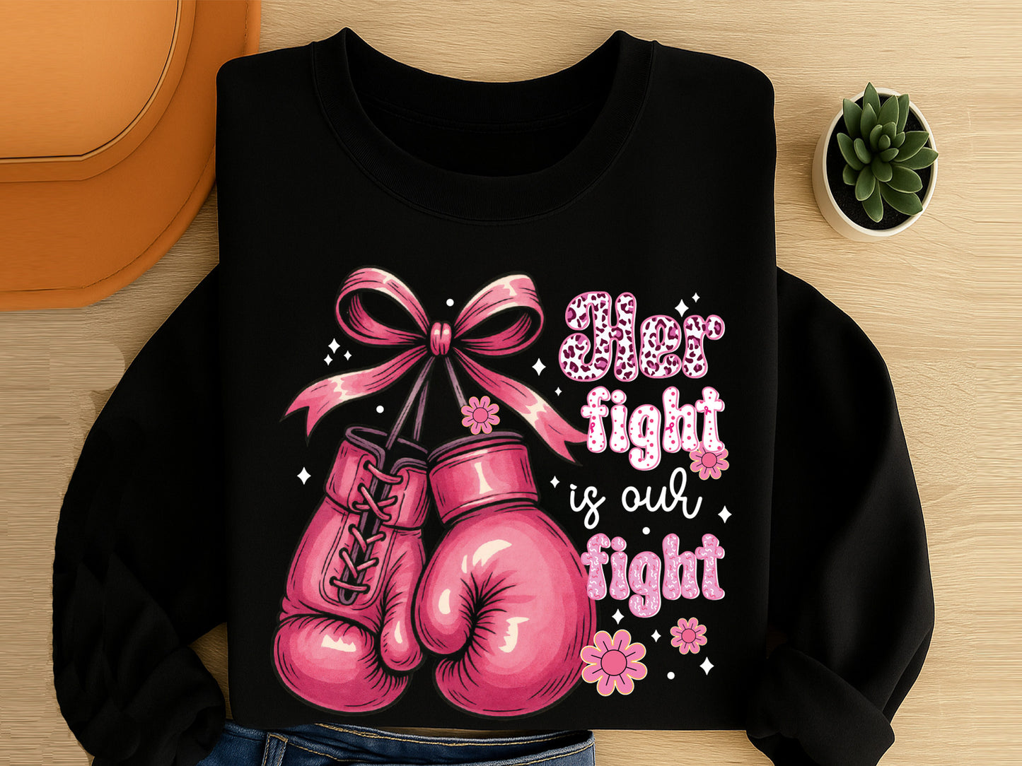 Her is Fight is Our Fight - Preppy Breast Cancer Sublimation