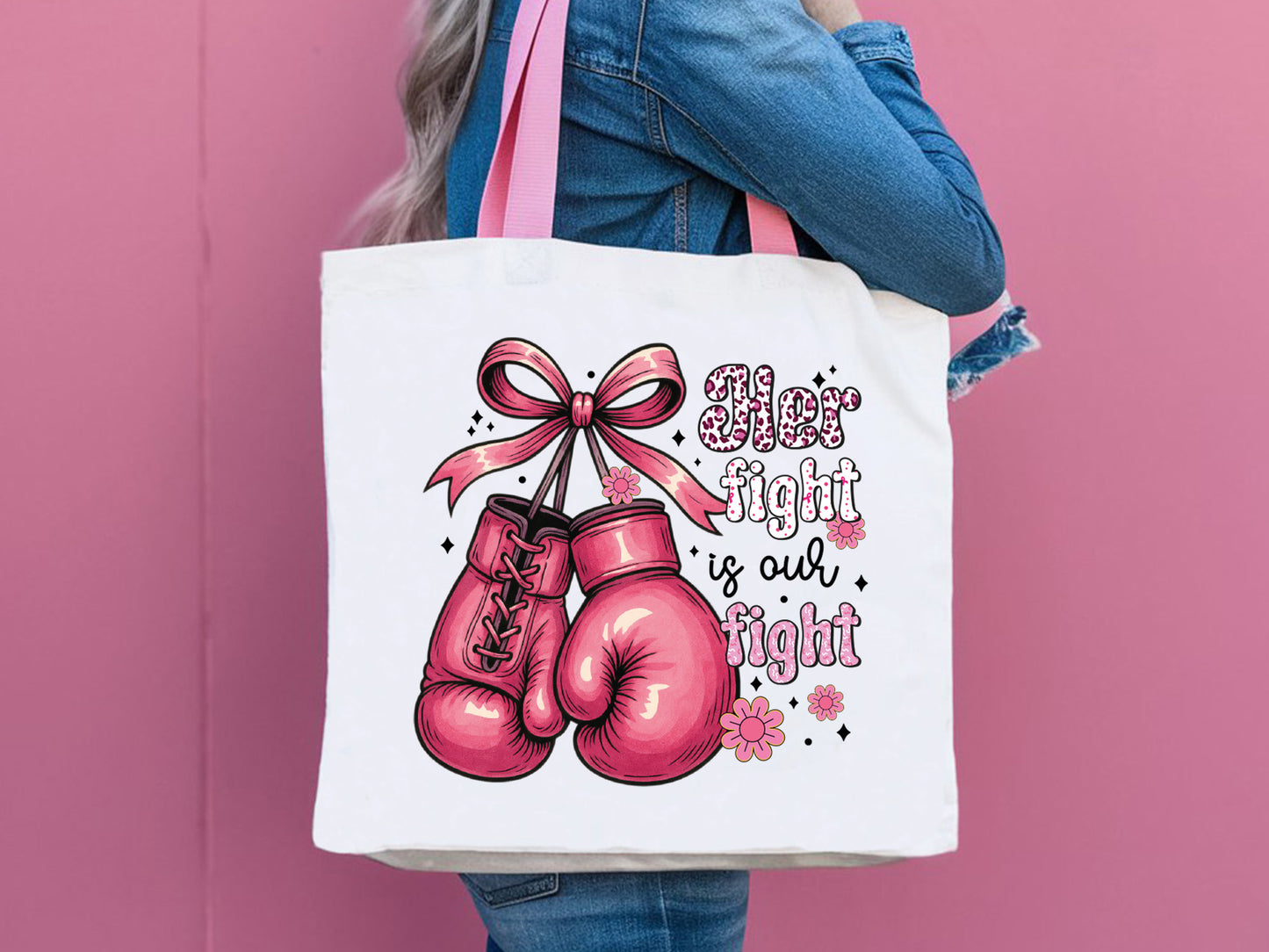 Her is Fight is Our Fight - Preppy Breast Cancer Sublimation