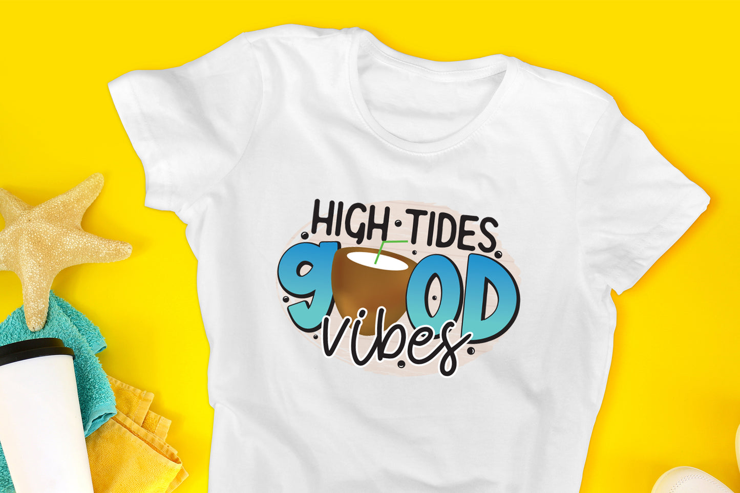High Tides Good Vibes, Beach Sublimation