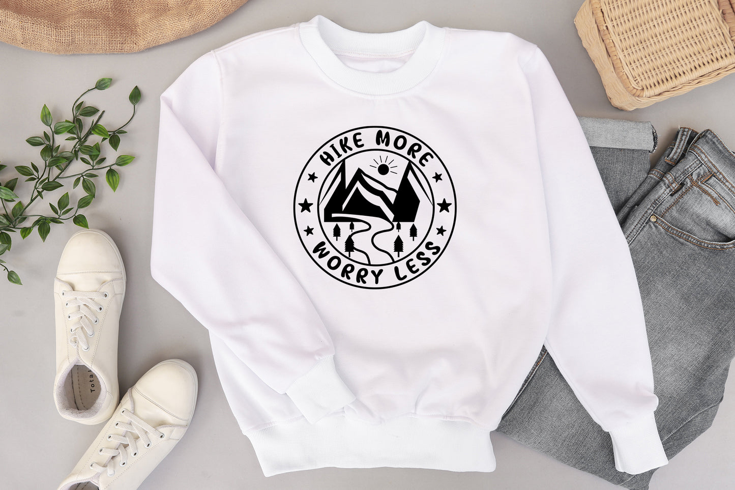 Hike More Worry Less, Outdoor SVG Cut File