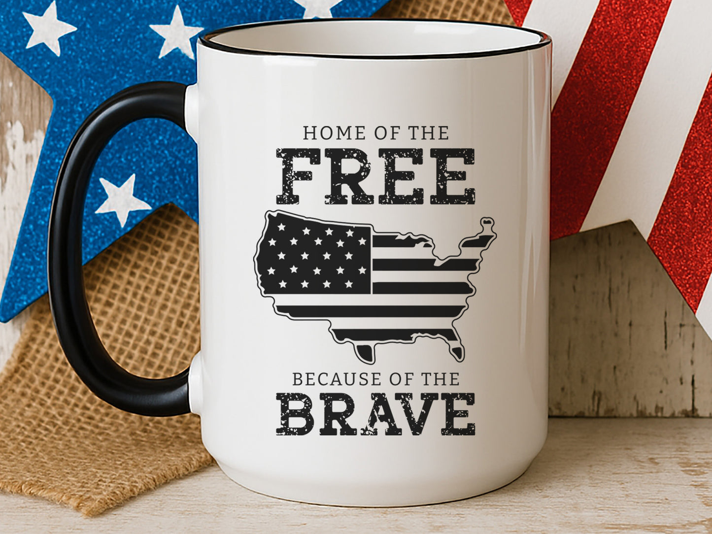 Home of the Free Because of the Brave, July 4th SVG
