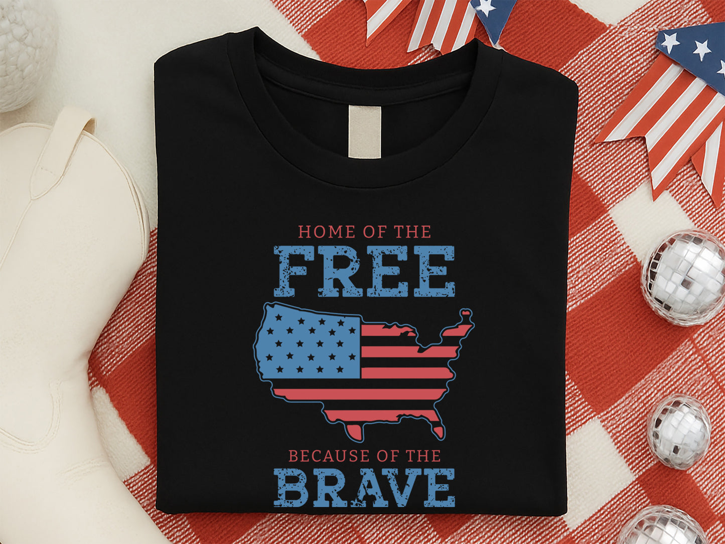 Home of the Free Because of the Brave, July 4th SVG