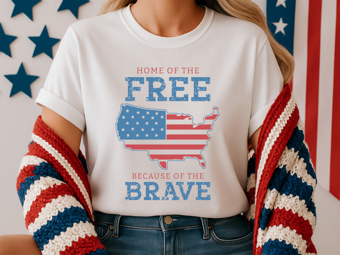 Home of the Free Because of the Brave, July 4th SVG