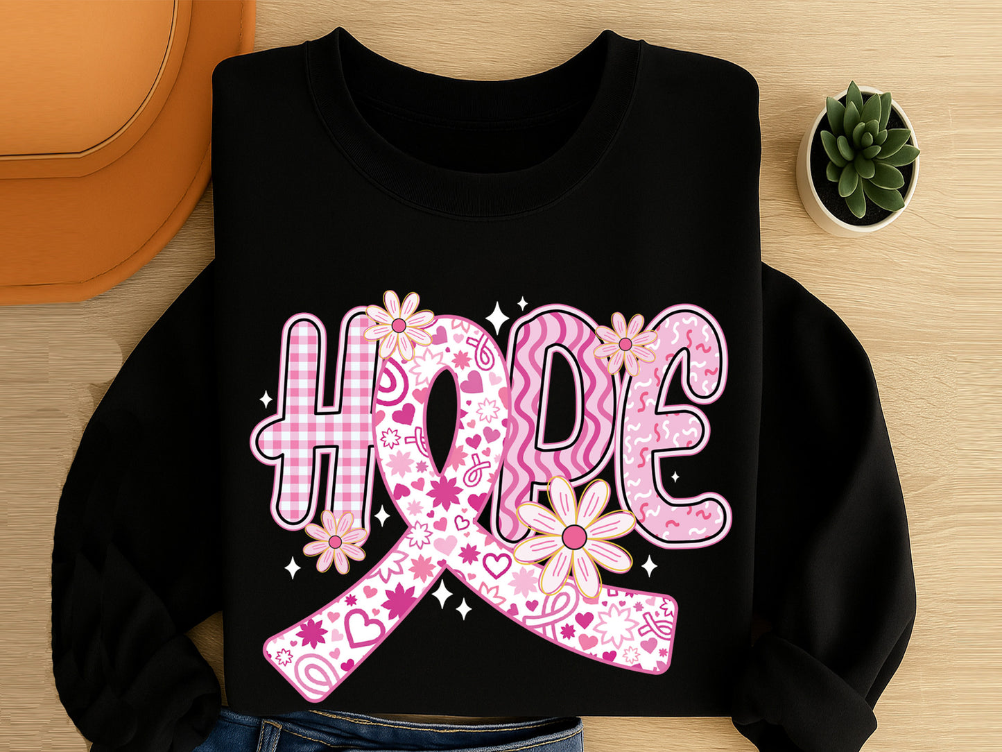 Hope - Preppy Breast Cancer Sublimation Print
