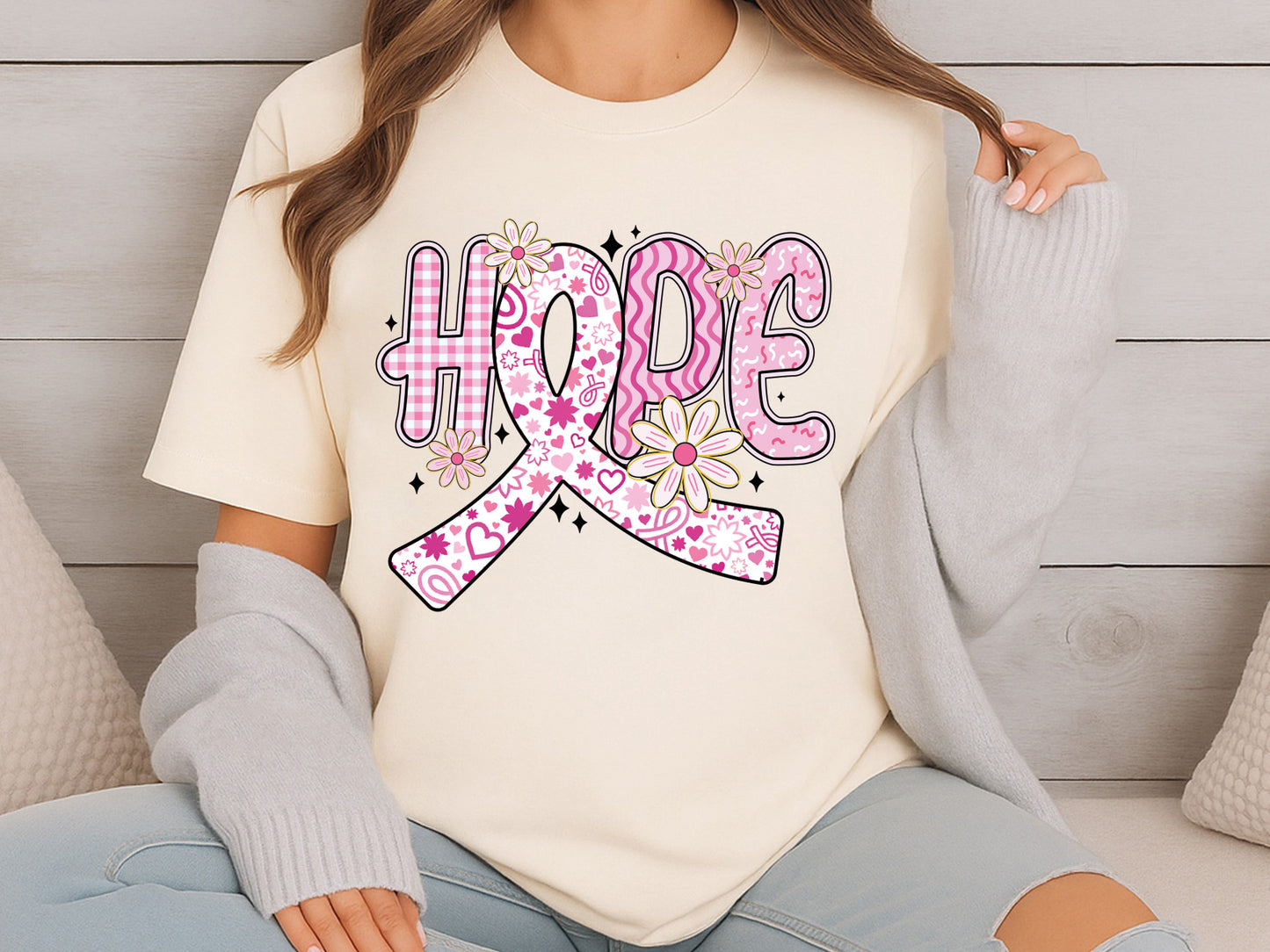 Hope - Preppy Breast Cancer Sublimation Print