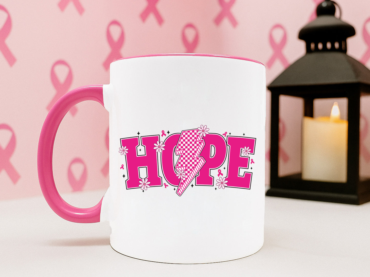 Hope Breast Cancer Preppy Sublimation Design