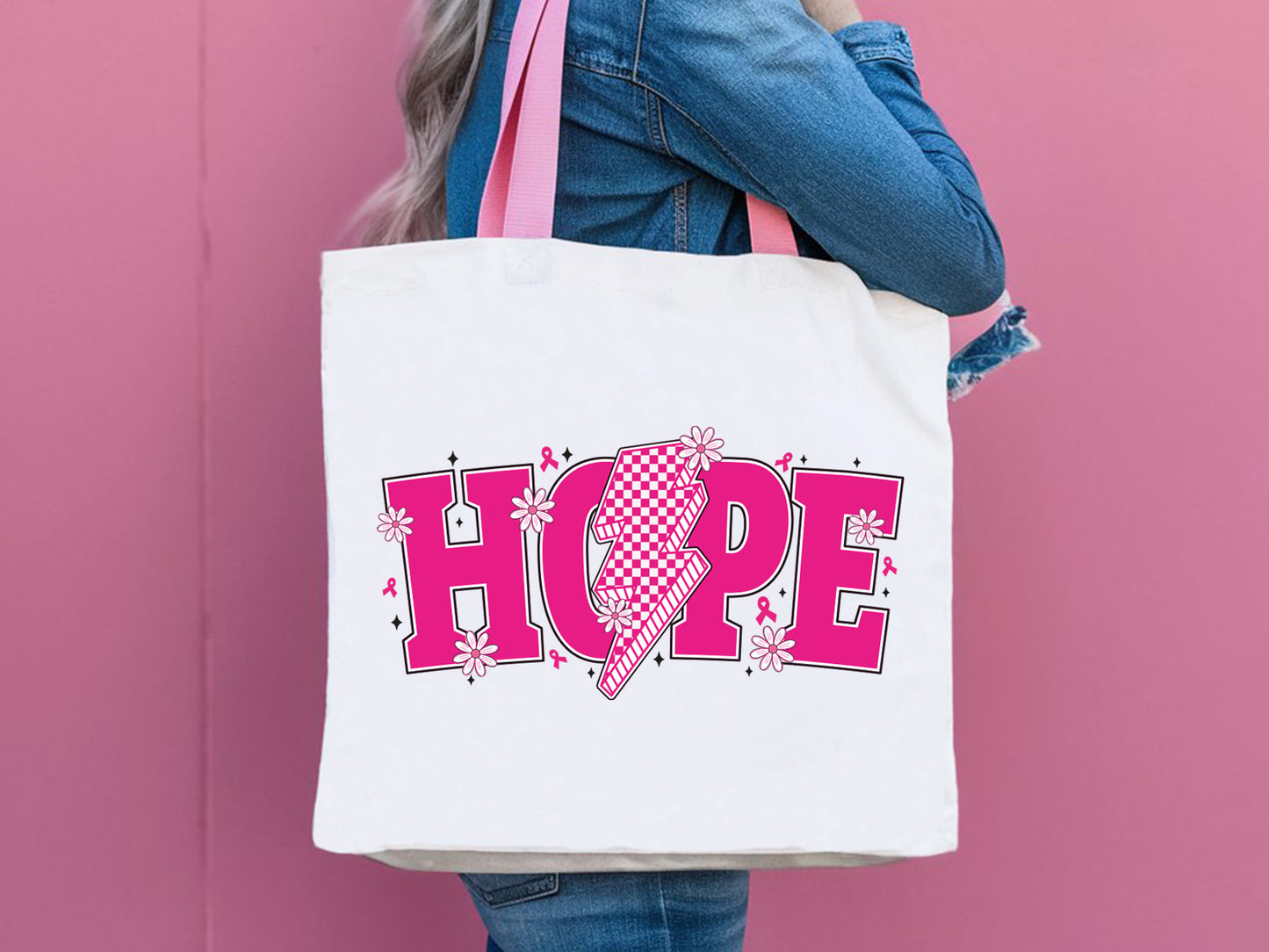 Hope Breast Cancer Preppy Sublimation Design
