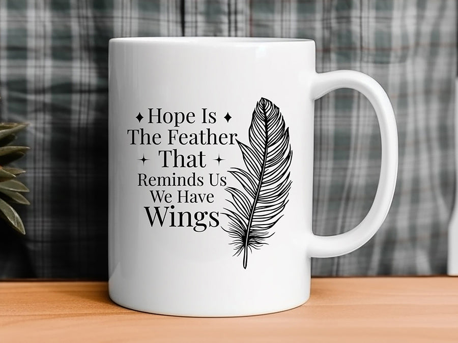 Hope is the Feather That Reminds Us - SVG Boho Design