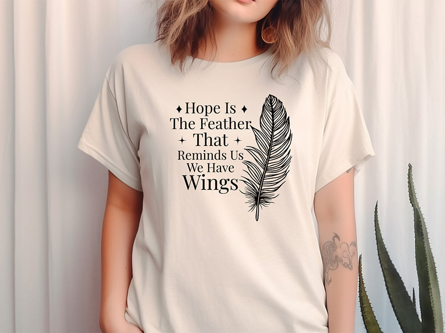 Hope is the Feather That Reminds Us - SVG Boho Design