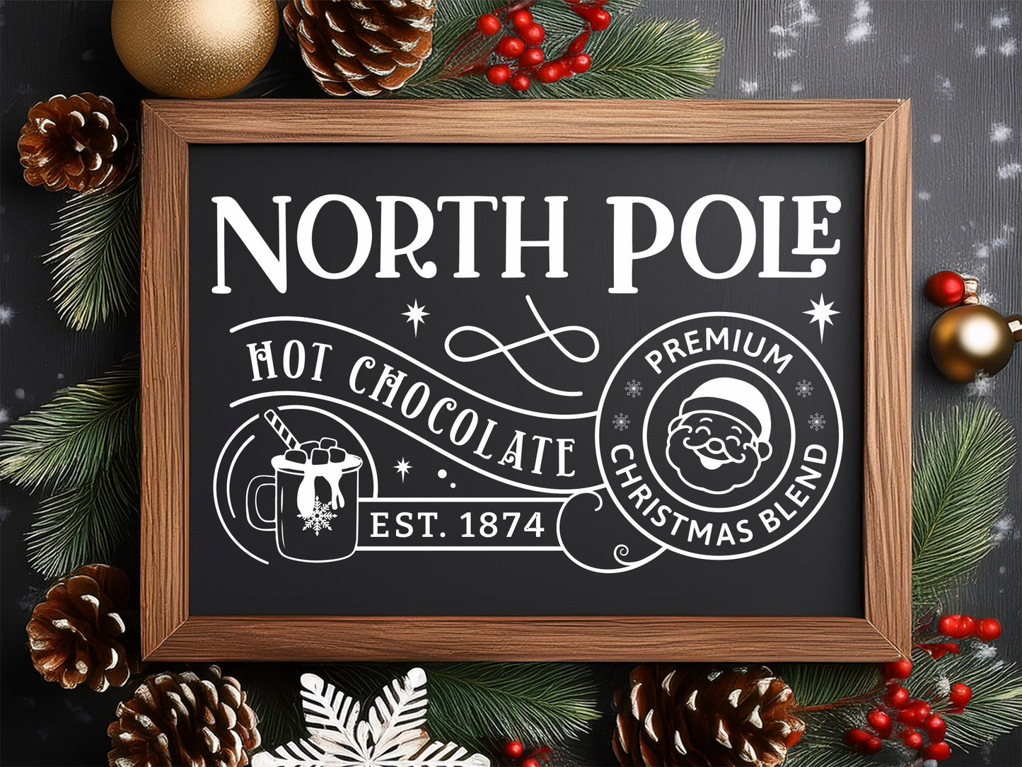 Hot Chocolate Bar Sign SVG Design