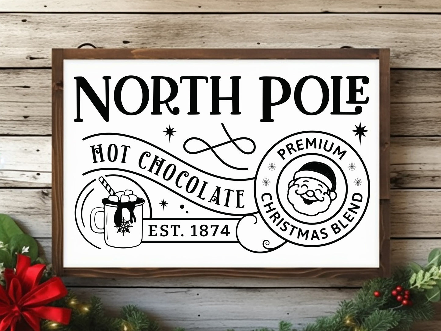 Hot Chocolate Bar Sign SVG Design