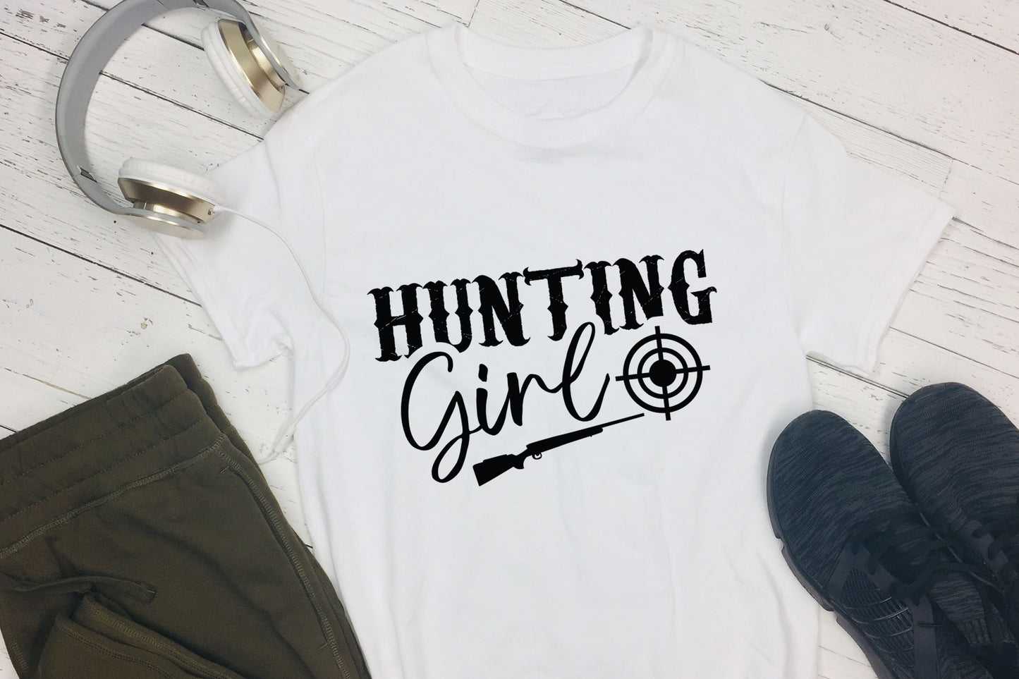 Hunting Girl SVG Cut File