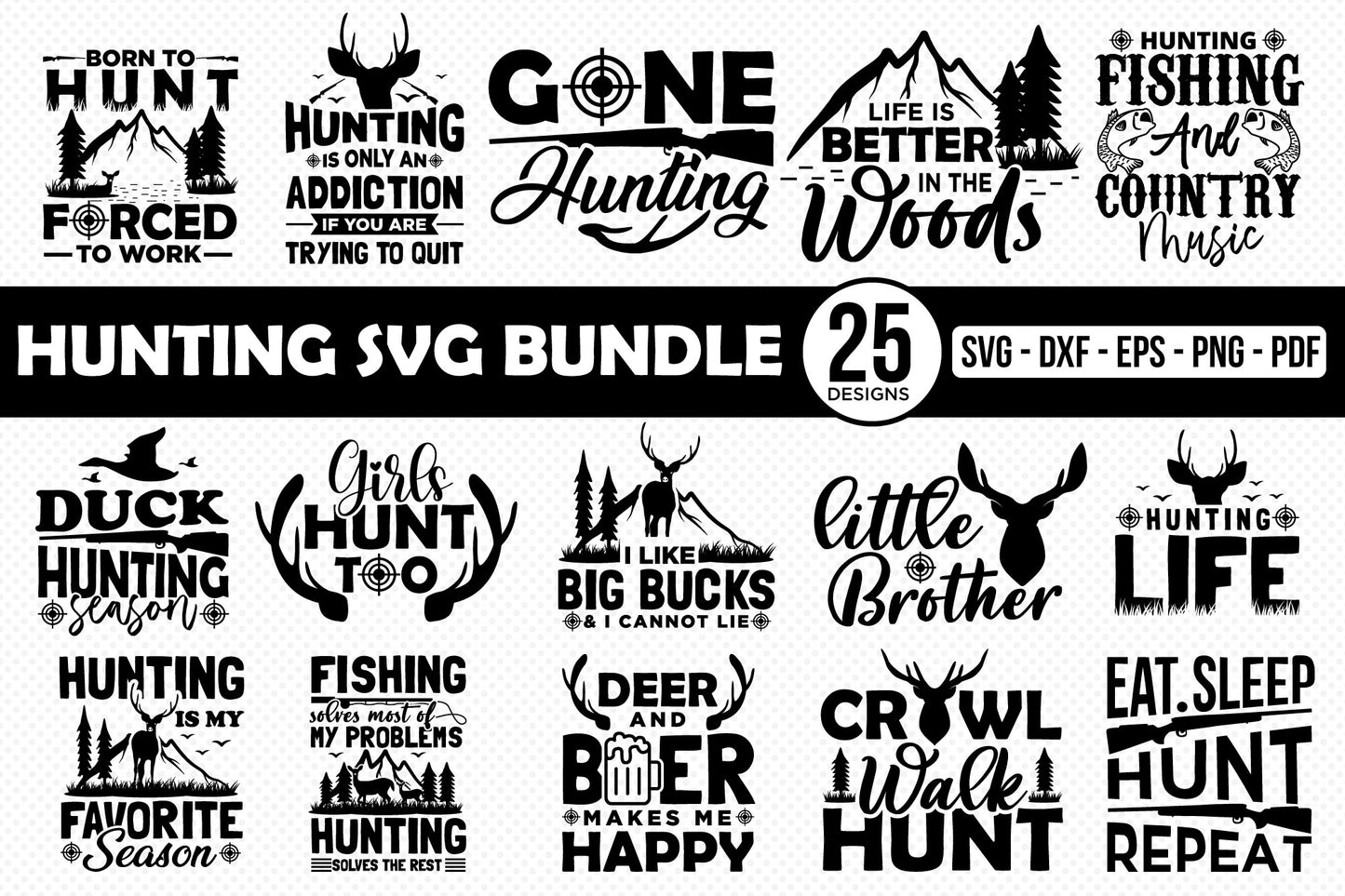 Hunting SVG Designs Bundle