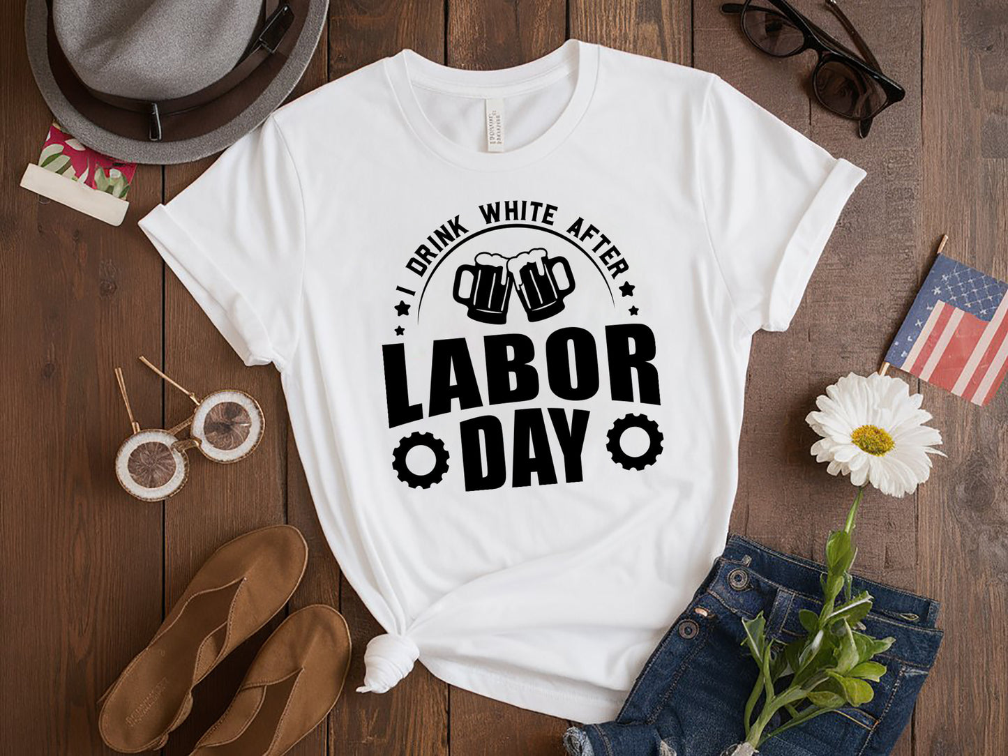 I Drink White After Labor Day Funny SVG