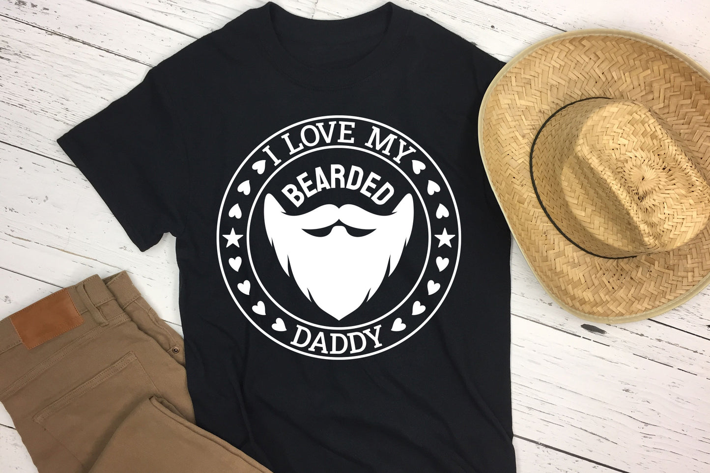 I Love My Bearded Daddy, Fathers Day Saying SVG