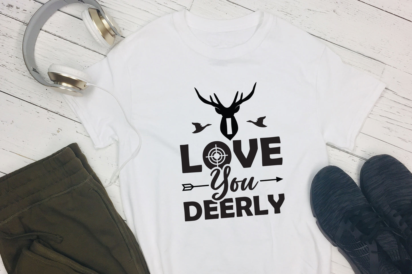 I Love You Deerly, Hunting SVG Design