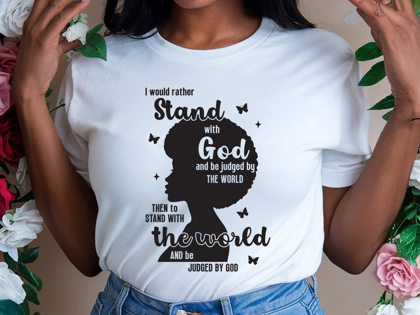 I Would Rather Stand With God - Afro Black Girl Magic SVG