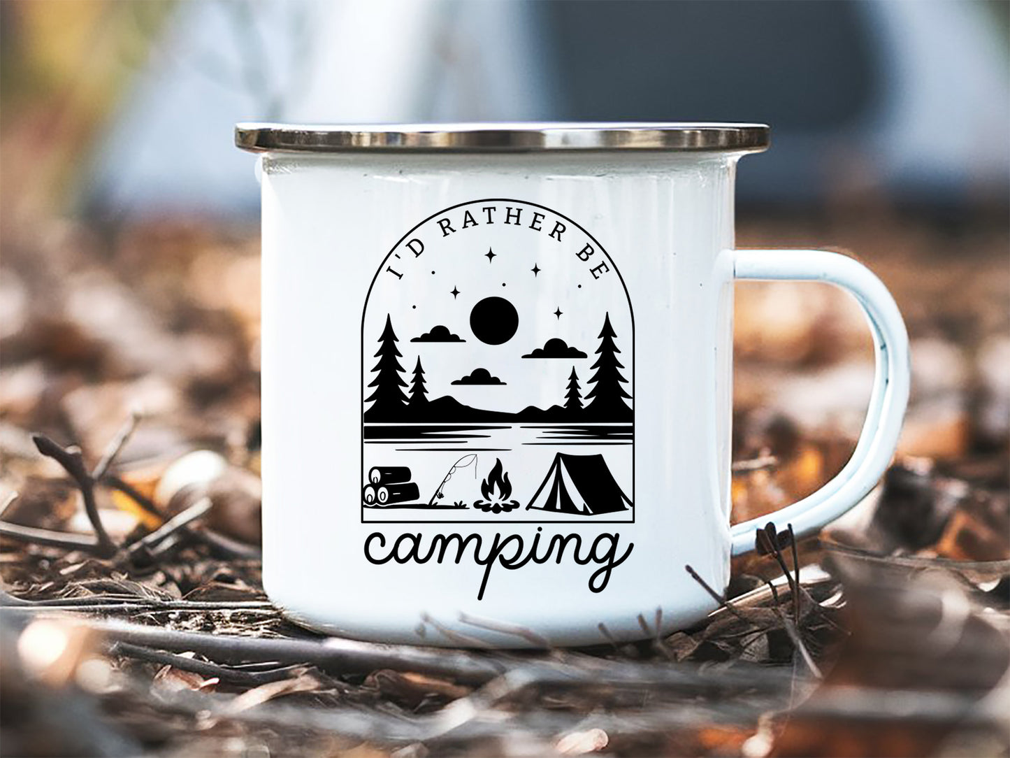 I'd Rather Be Camping SVG Cut File