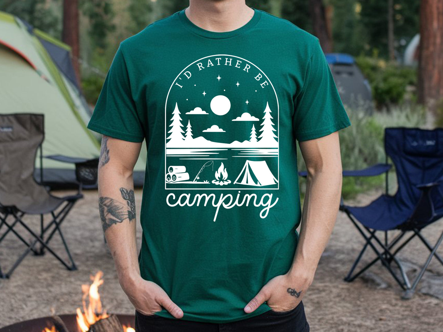 I'd Rather Be Camping SVG Cut File