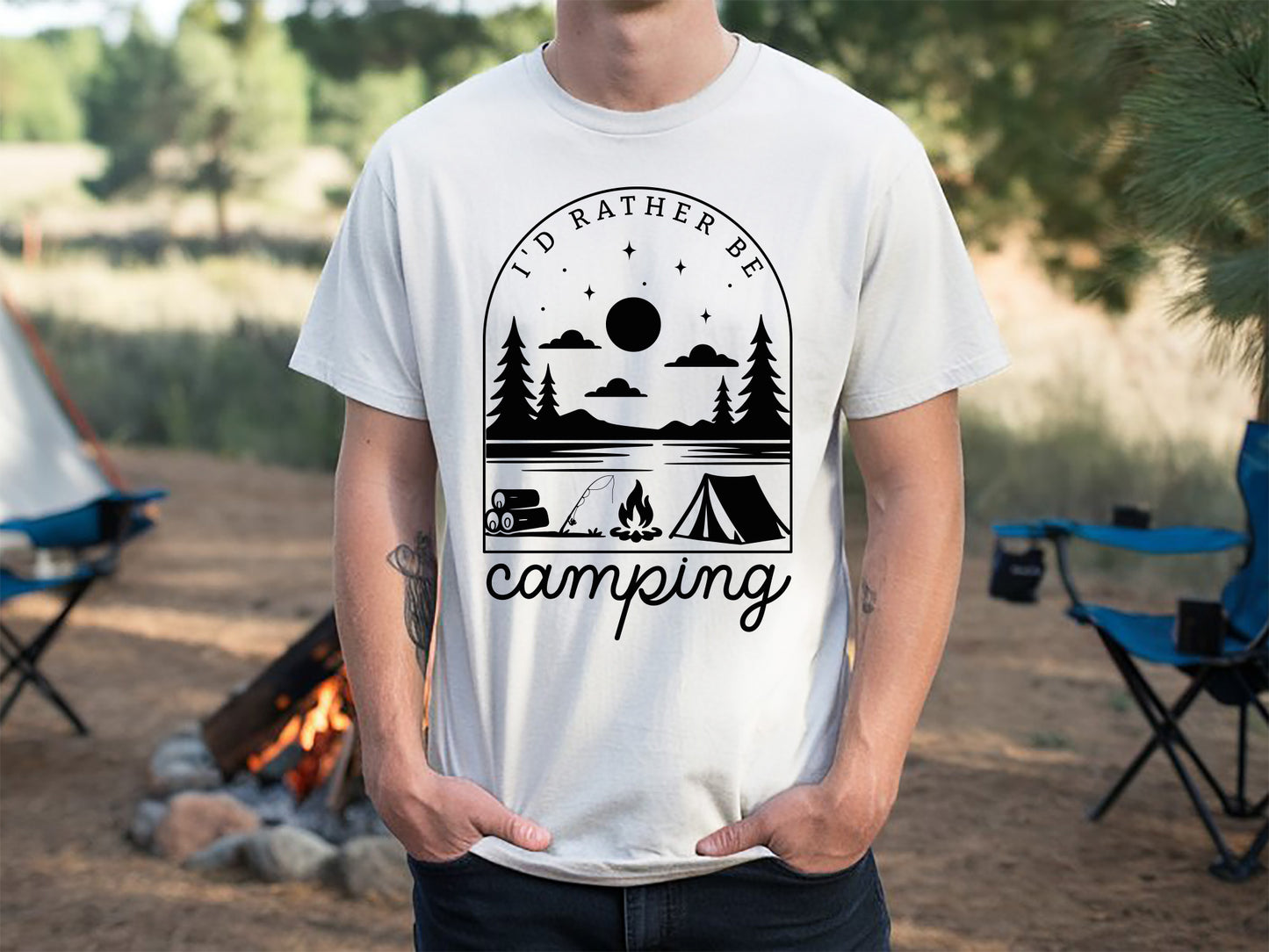 I'd Rather Be Camping SVG Cut File