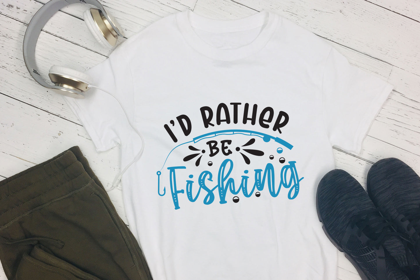 I'd Rather Be Fishing SVG File for Cricut