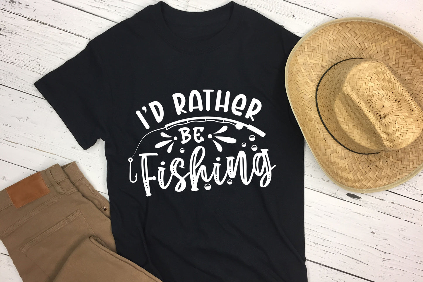 I'd Rather Be Fishing SVG File for Cricut