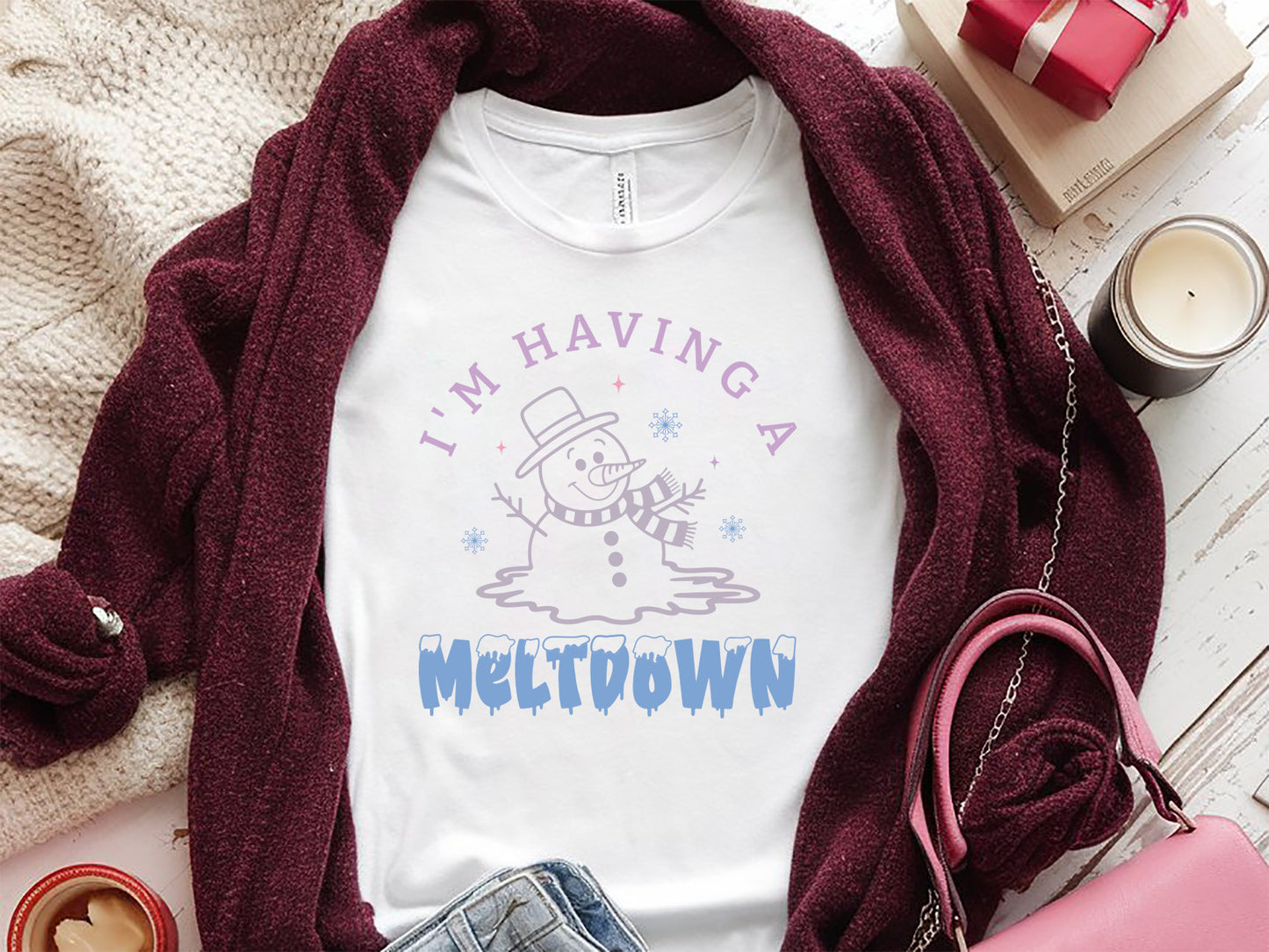 I'm Having A Meltdown - Snowman SVG Design