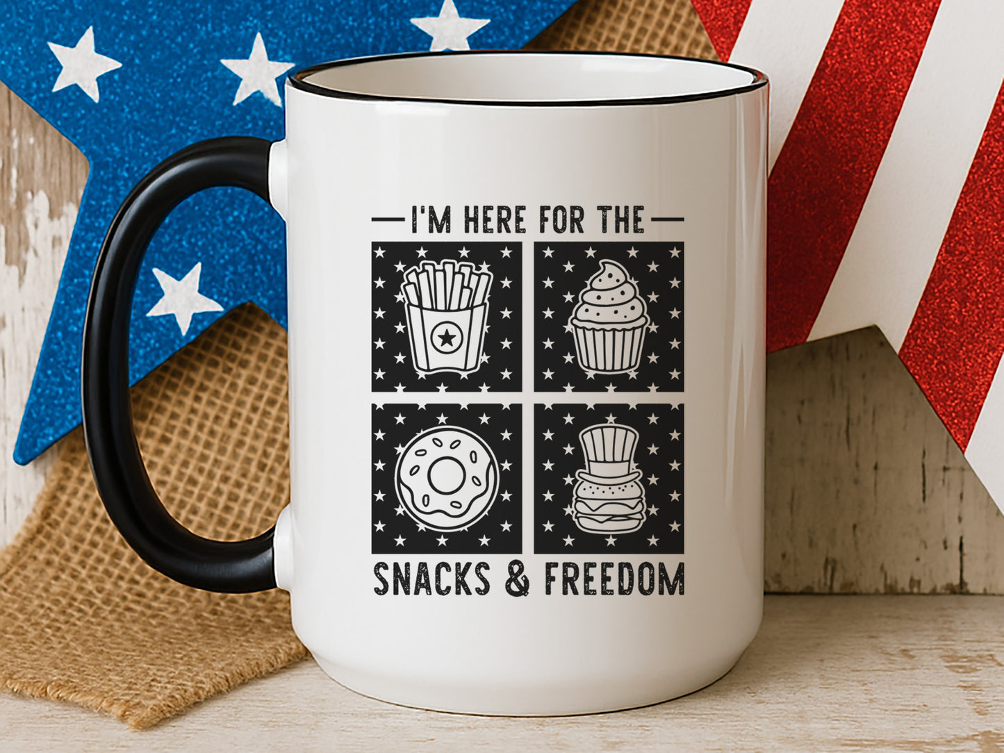 I'm Here For The Snacks And Freedom, Fourth of July SVG