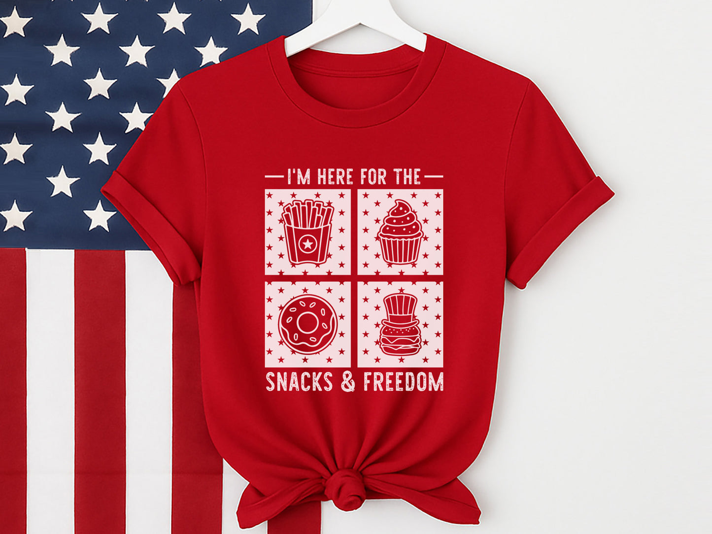 I'm Here For The Snacks And Freedom, Fourth of July SVG