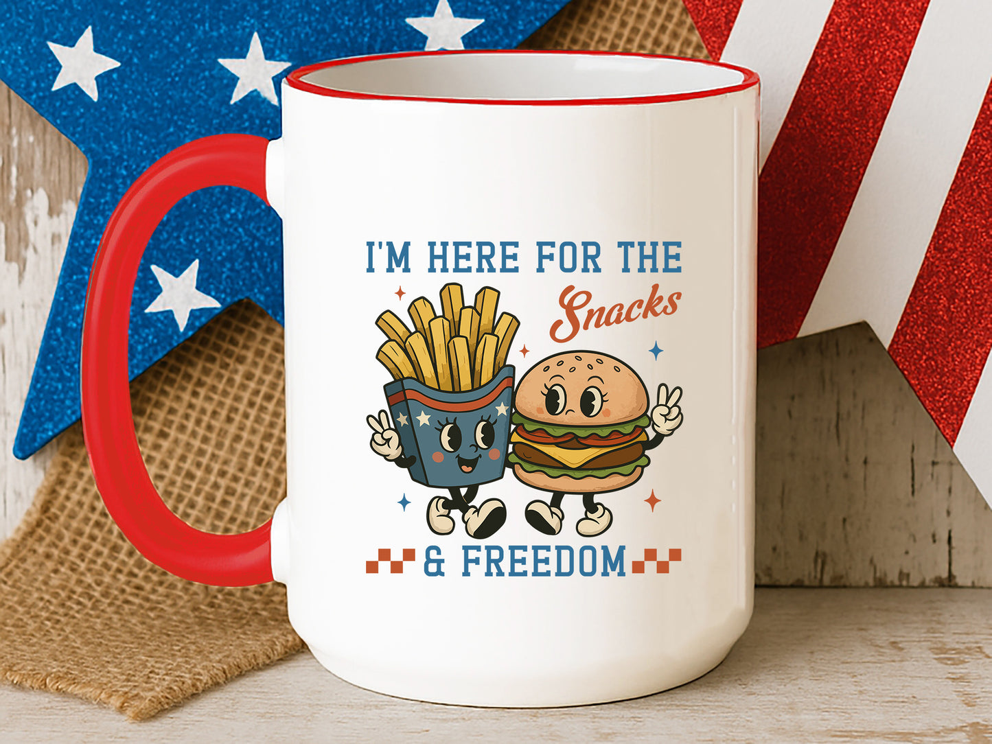 I'm Here for the Snacks and Freedom, 4th of July PNG Funny