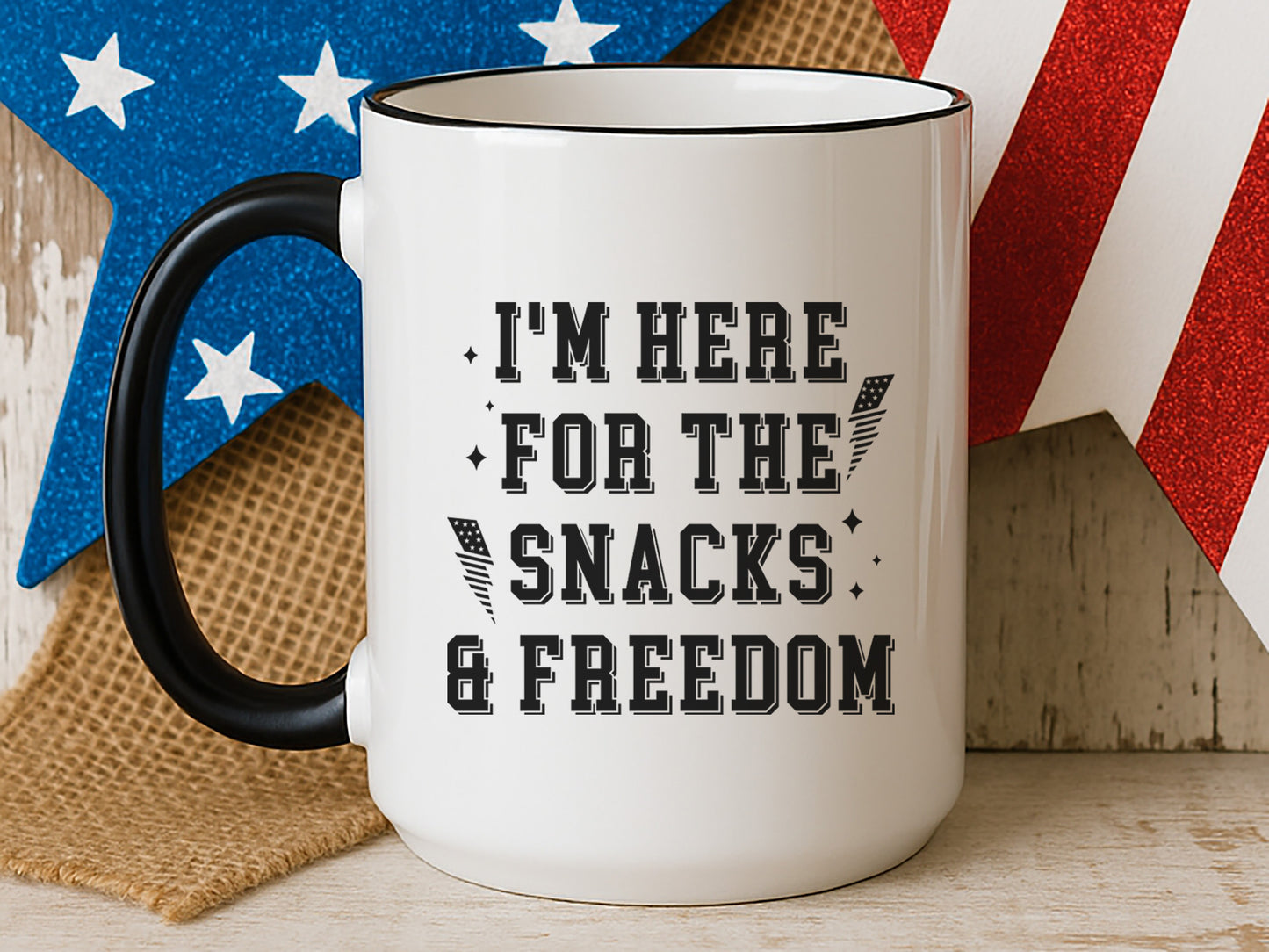 I'm Here for the Snacks and Freedom, 4th of July SVG Funny
