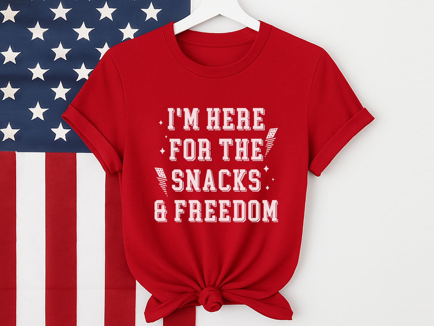 I'm Here for the Snacks and Freedom, 4th of July SVG Funny