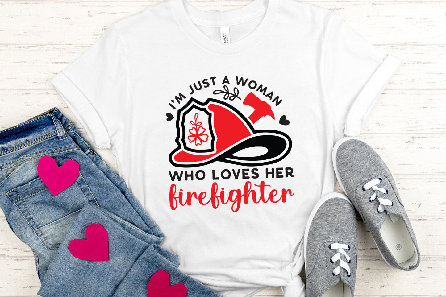 I'm Just A Woman Who Loves Her Firefighter SVG
