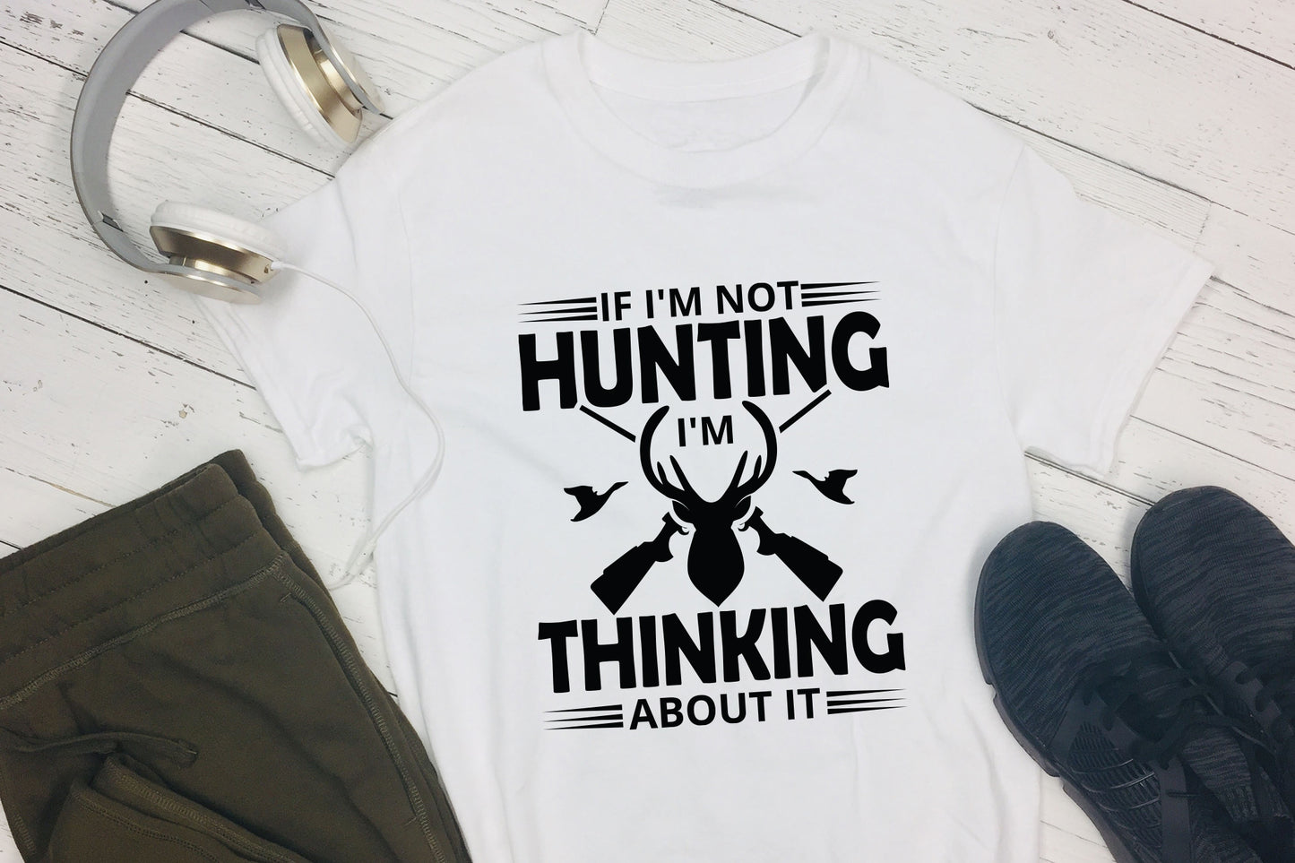 I'm Not Hunting I'm Thinking About It SVG Funny