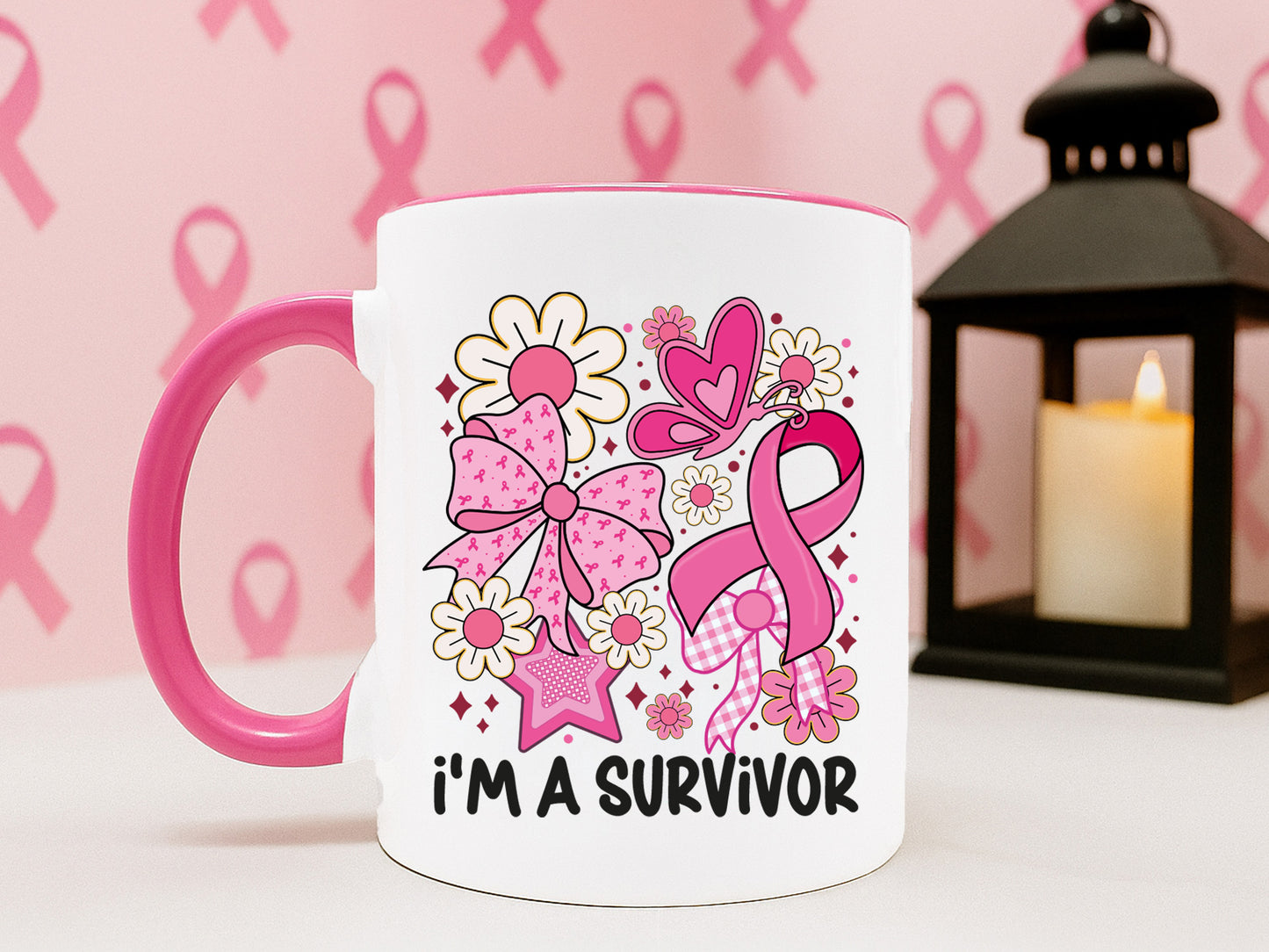 I'm a Survivor, Breast Cancer Preppy Sublimation