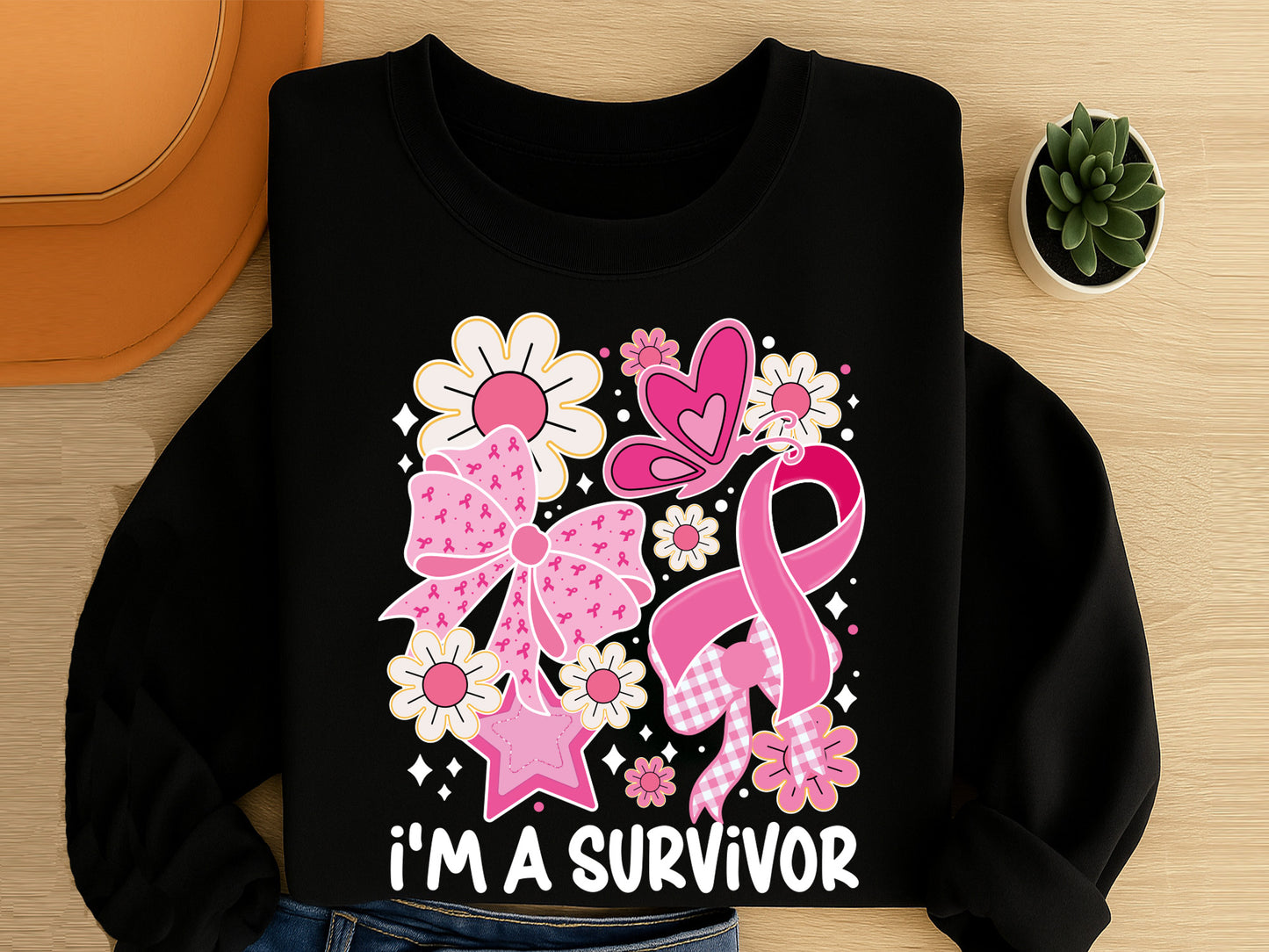 I'm a Survivor, Breast Cancer Preppy Sublimation