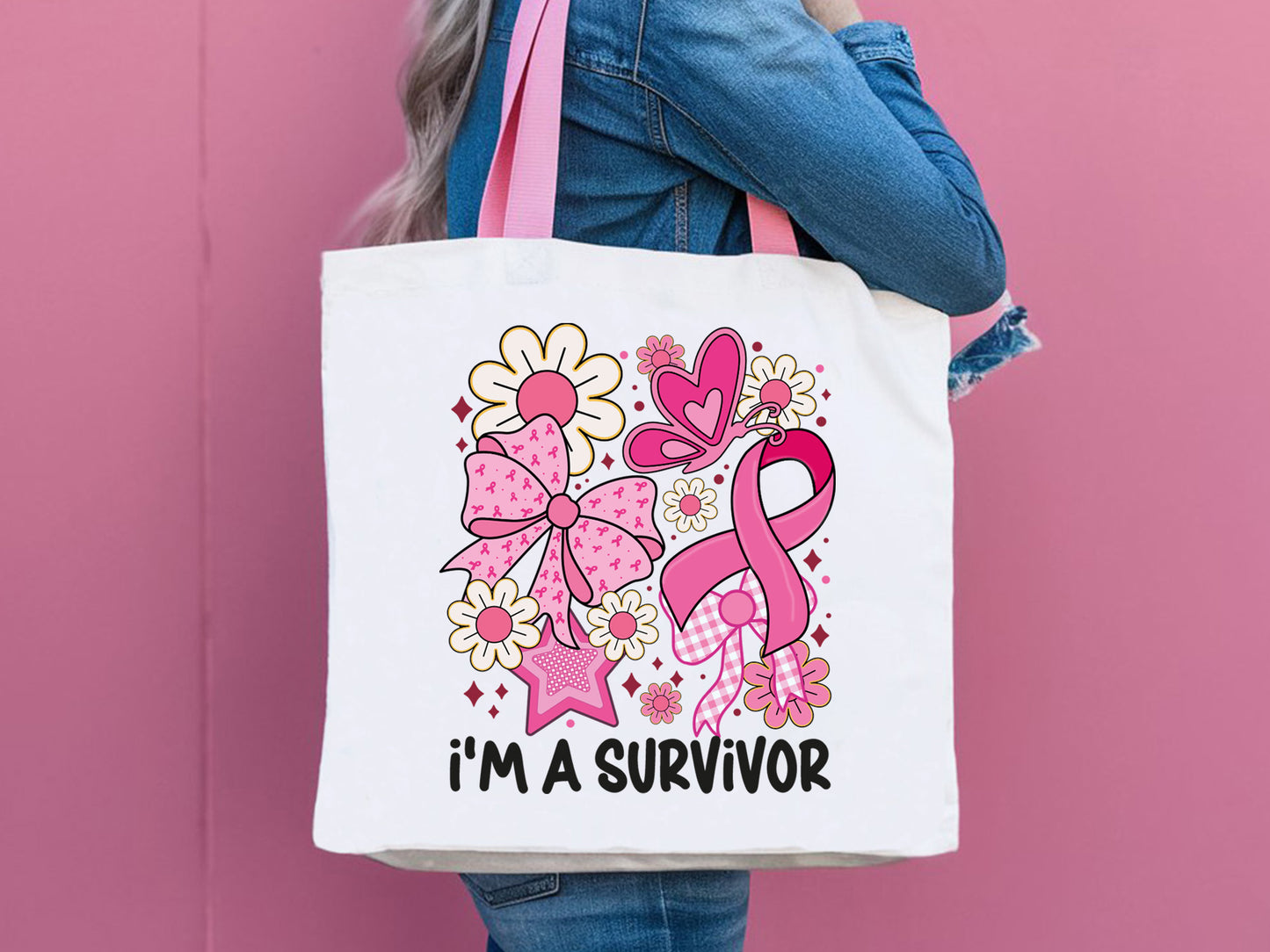 I'm a Survivor, Breast Cancer Preppy Sublimation