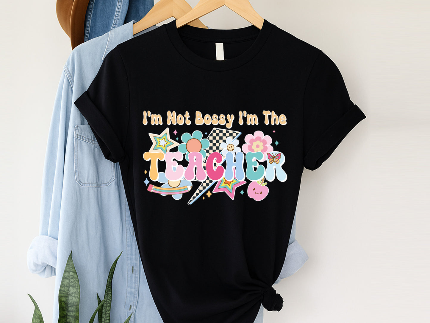 I'm not Bossy I'm the Teacher Groovy Sublimation Funny