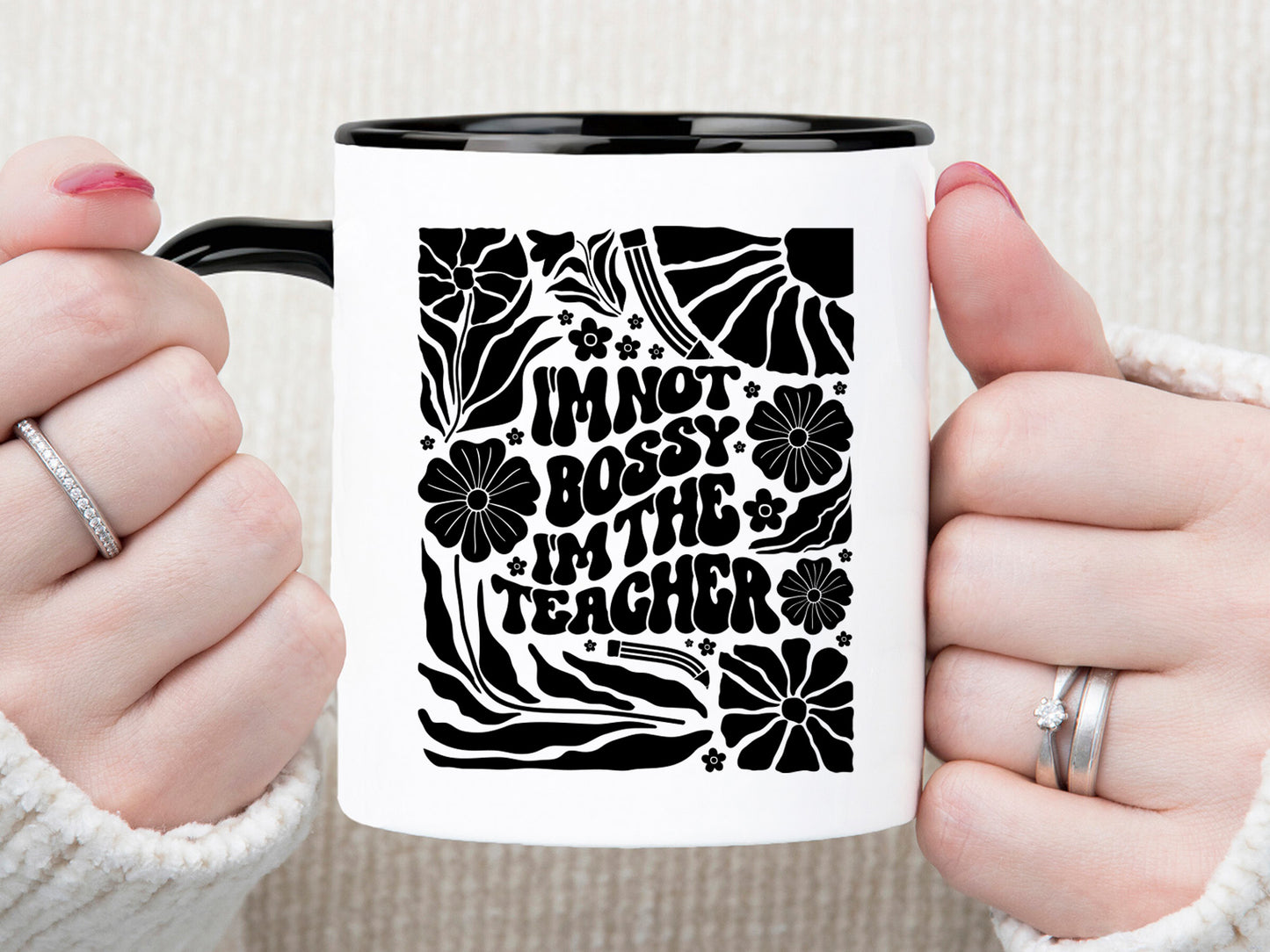 I'm not Bossy I'm the Teacher SVG Boho Floral