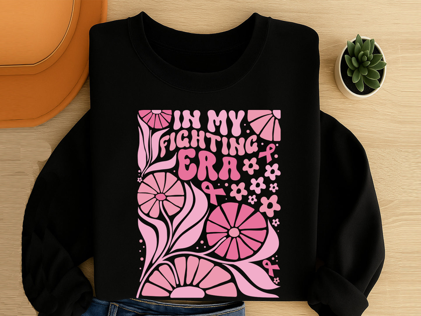In My Fighting Era, Cute Floral Breast Cancer SVG