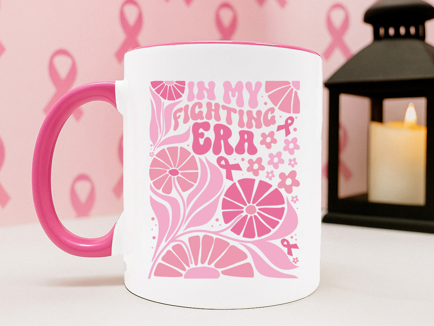 In My Fighting Era, Cute Floral Breast Cancer SVG