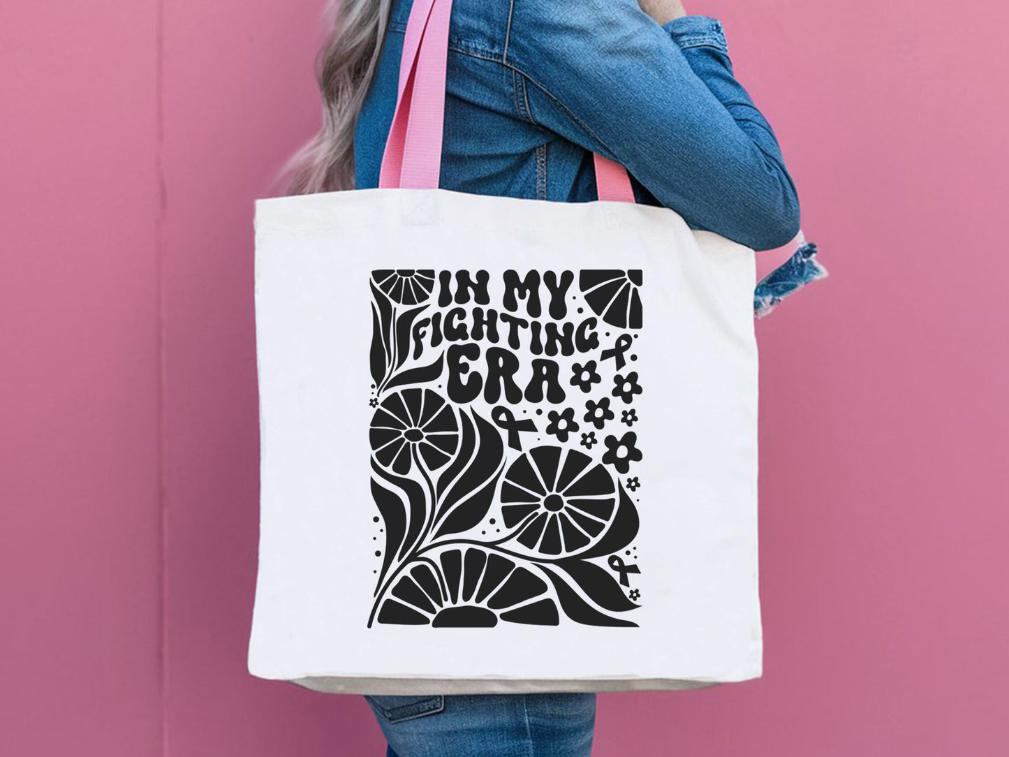 In My Fighting Era, Cute Floral Breast Cancer SVG