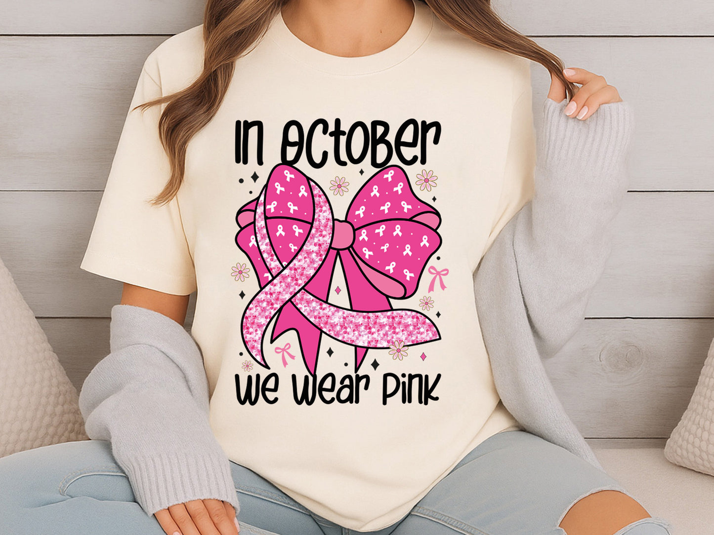 In October We Wear Pink, Breast Cancer Preppy Sublimation