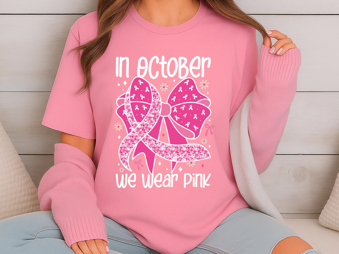 In October We Wear Pink, Breast Cancer Preppy Sublimation