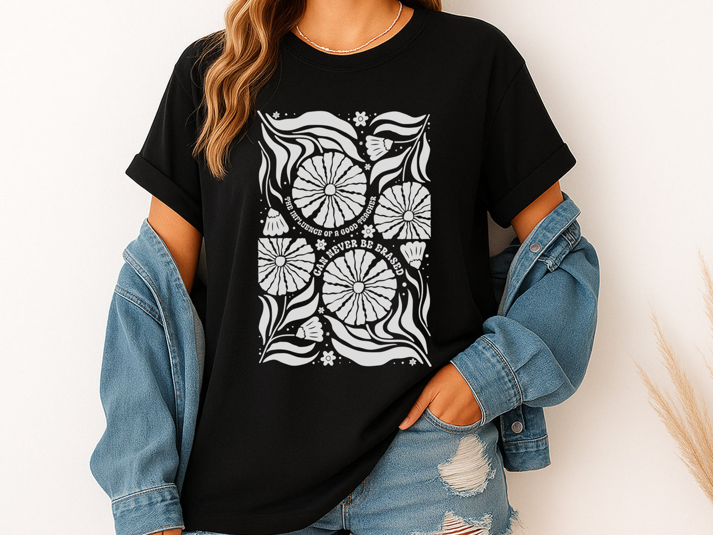 Influence of a Good Teacher can Never be Erased Floral SVG